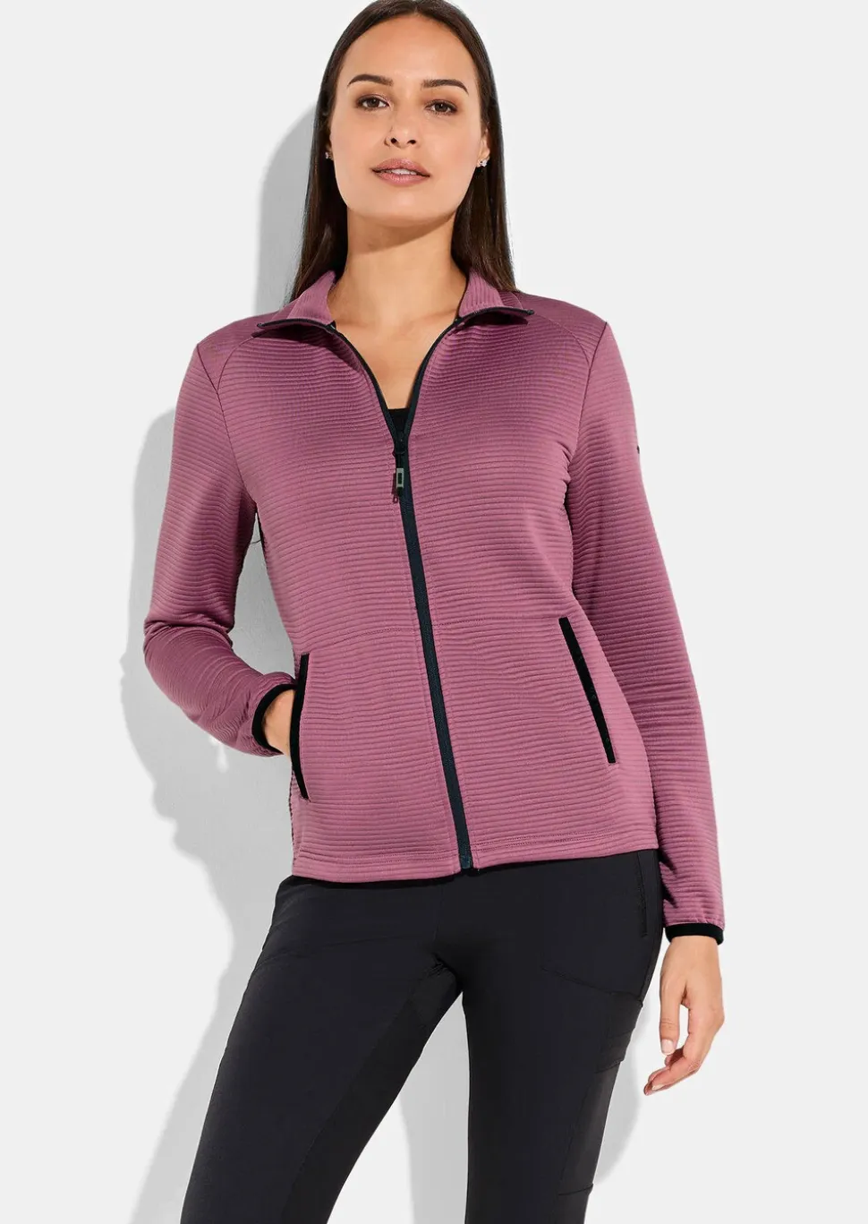 Veste de loisirs en maille côtelée