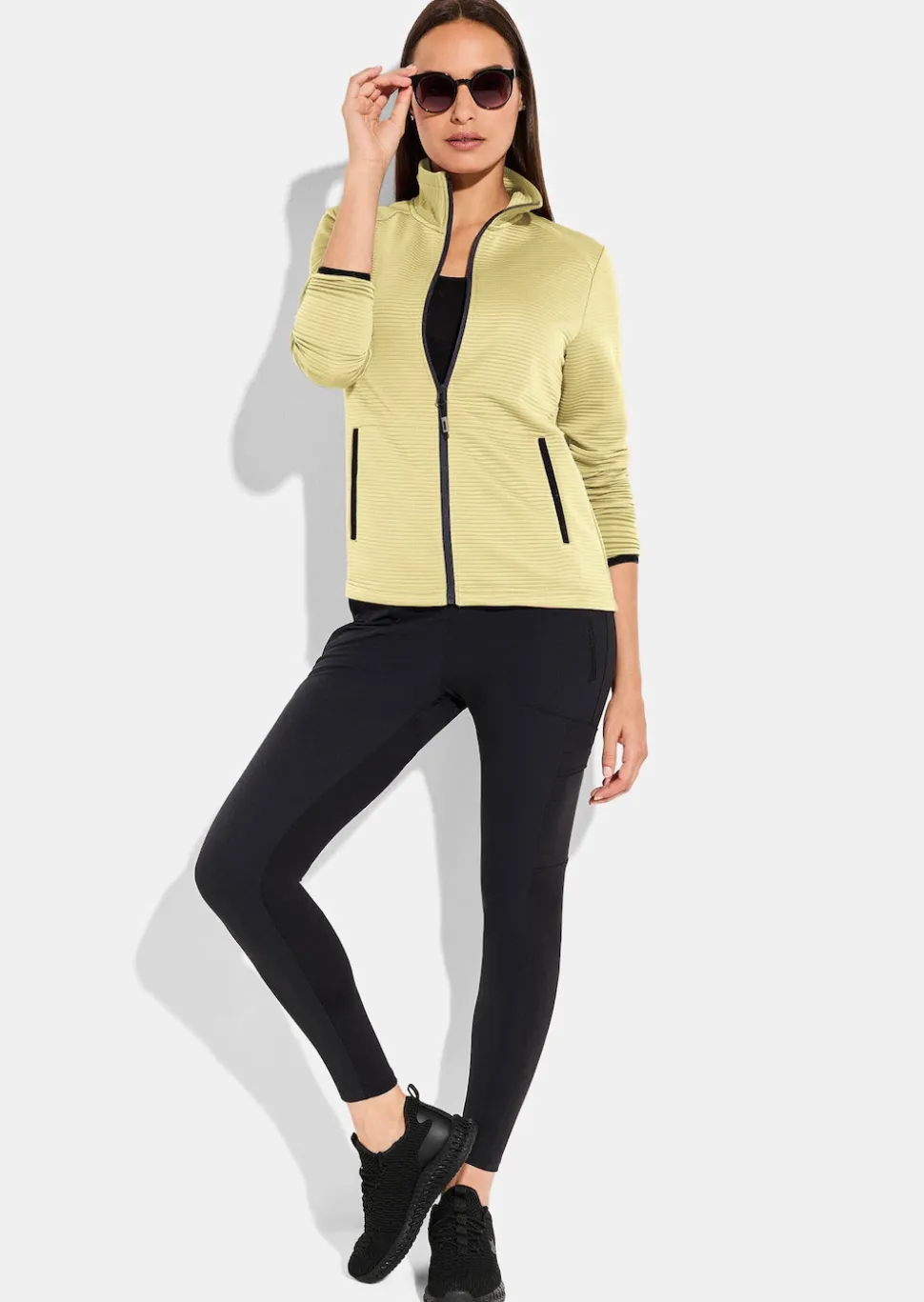Veste de loisirs en maille côtelée