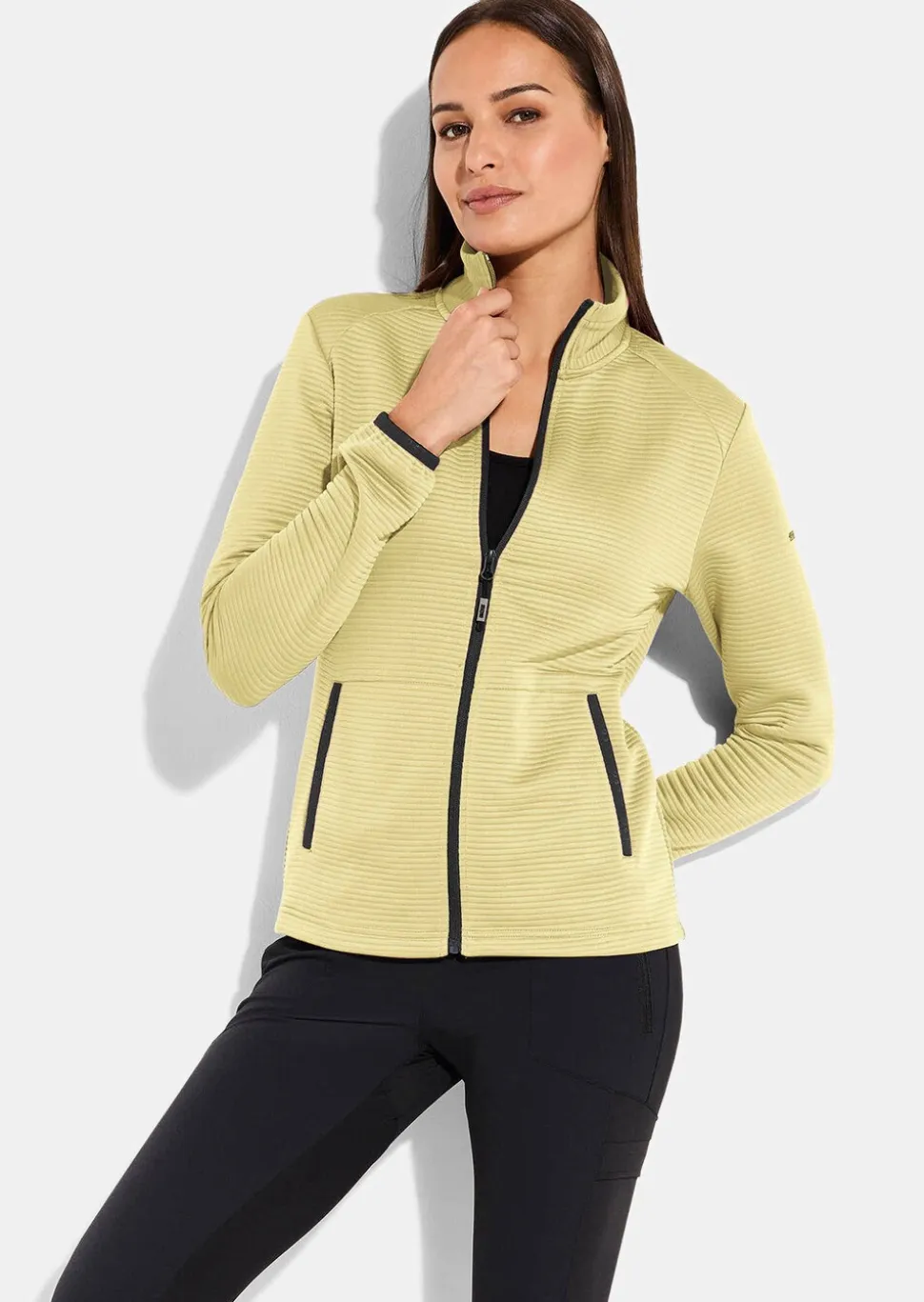 Veste de loisirs en maille côtelée