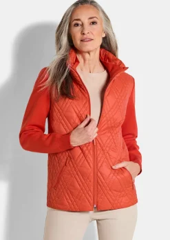 Veste de mi-saison matelassée avec tricot