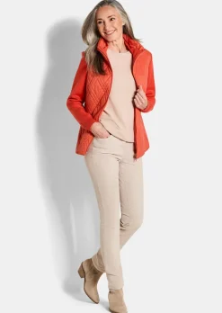 Veste de mi-saison matelassée avec tricot