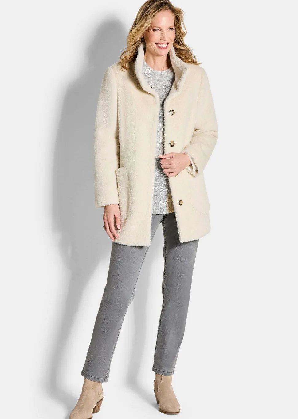 Veste duveteuse avec col montant