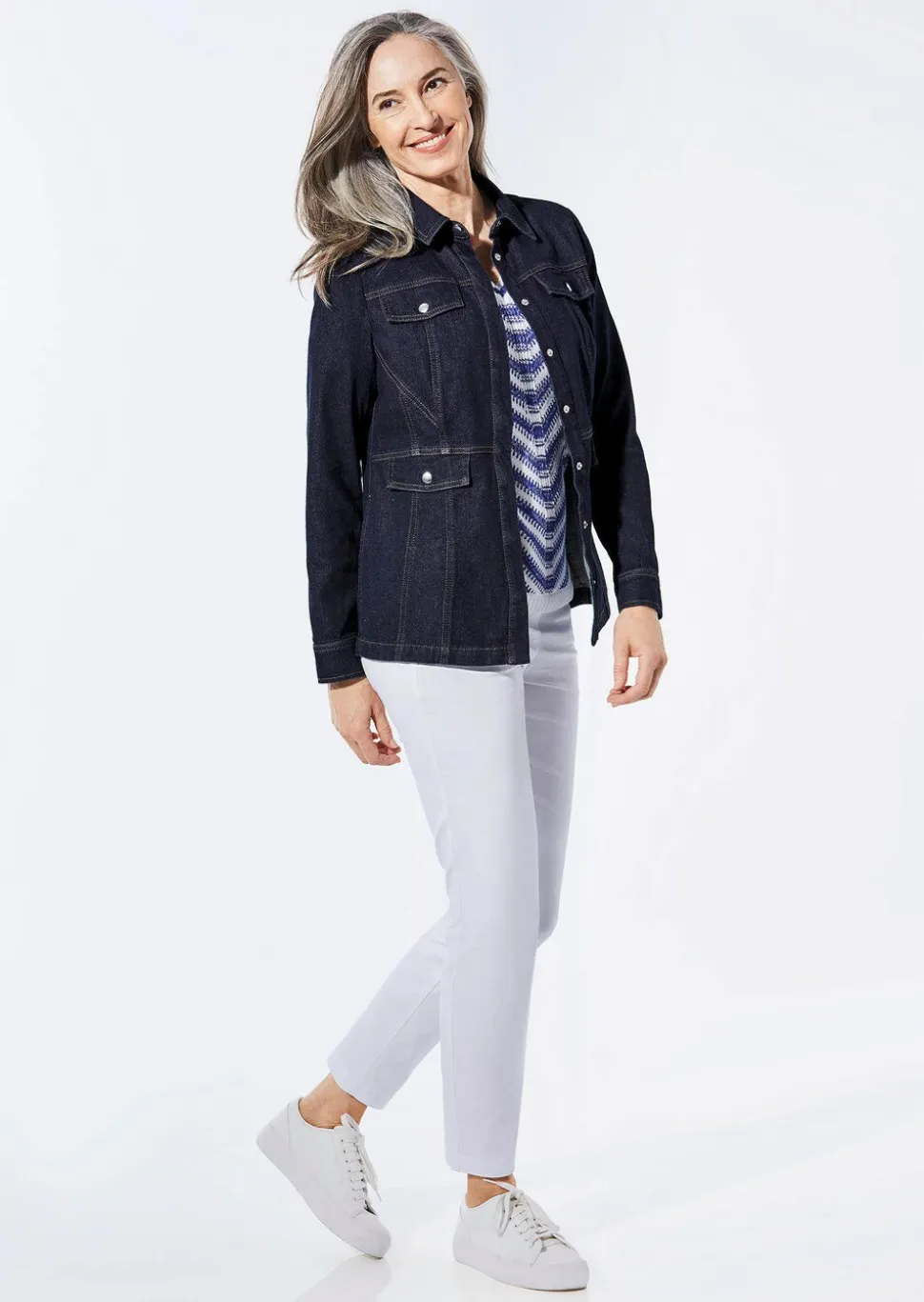 Veste en jean aux détails sport