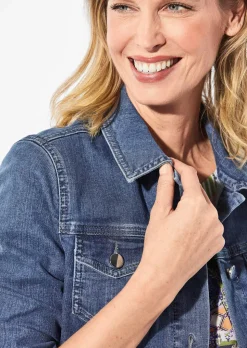 Veste en jean intemporelle agrémentée de détails séduisants