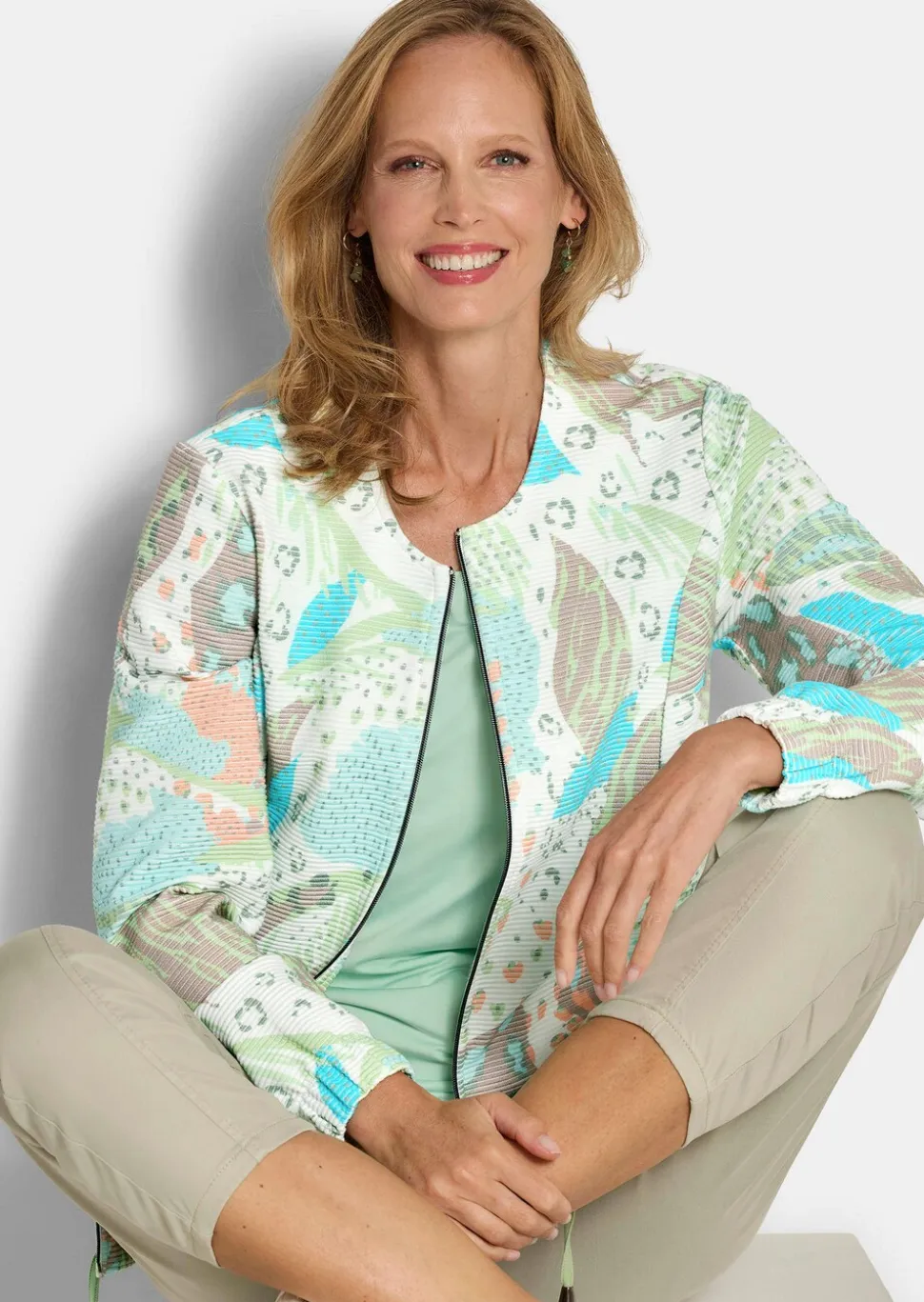 Veste en jersey à maille ottoman