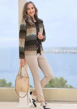 Veste en laine avec motif jacquard