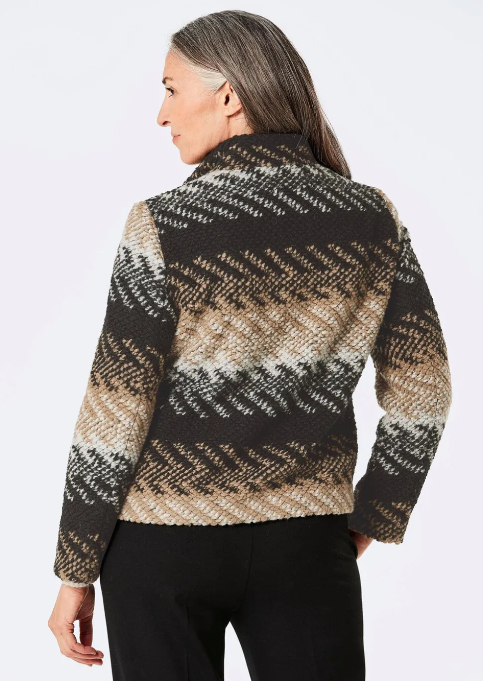 Veste en laine avec motif jacquard