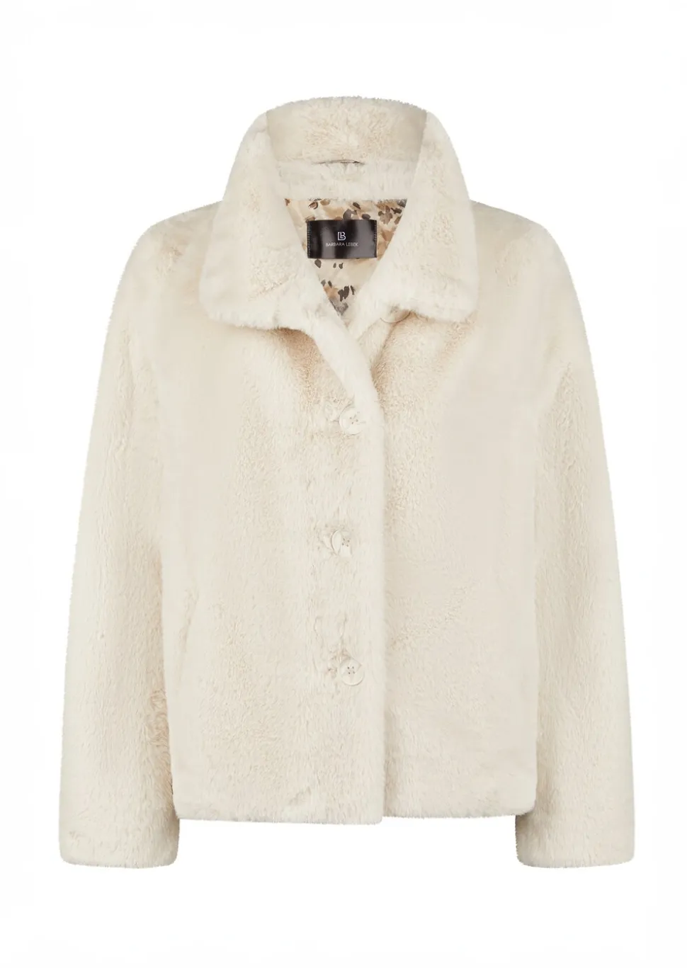 Veste en teddy avec col montant