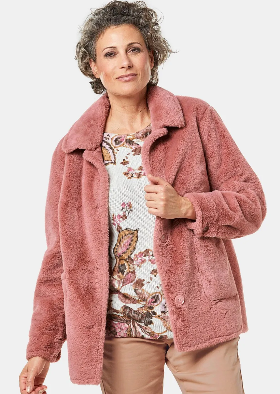 Veste en tissu fourrure