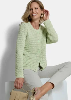 Veste en tricot ajouré pur coton
