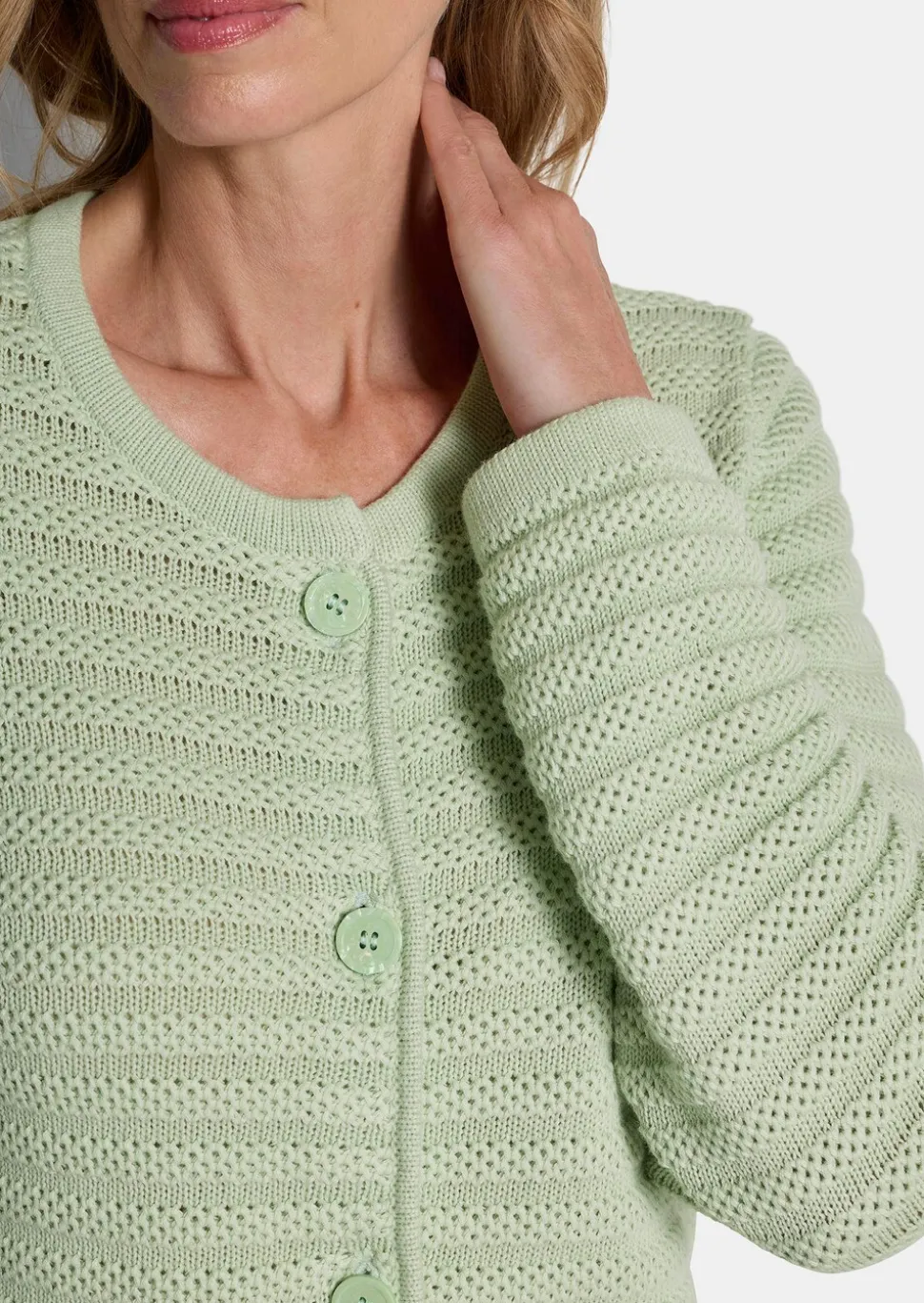 Veste en tricot ajouré pur coton