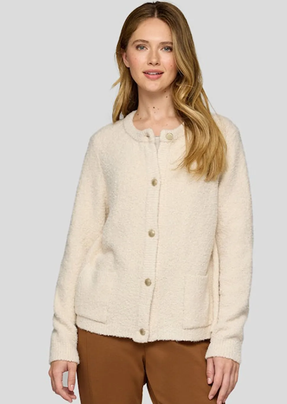 Veste en tricot aspect bouclette