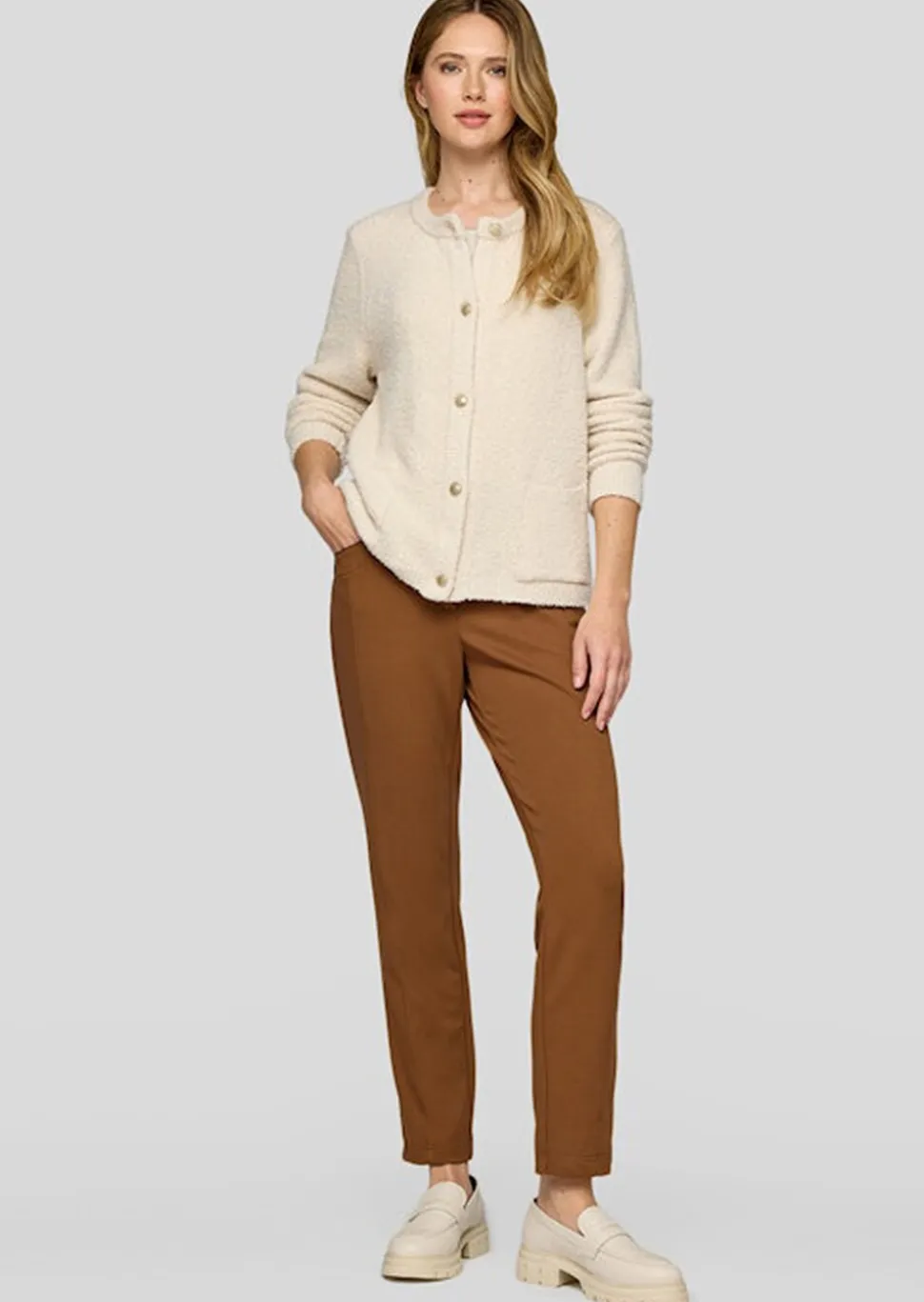 Veste en tricot aspect bouclette