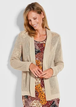 Veste en tricot au motif ajouré raffiné