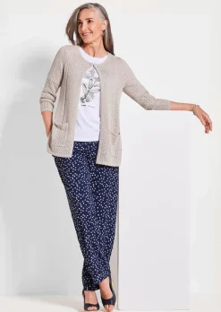 Veste en tricot au motif ajouré