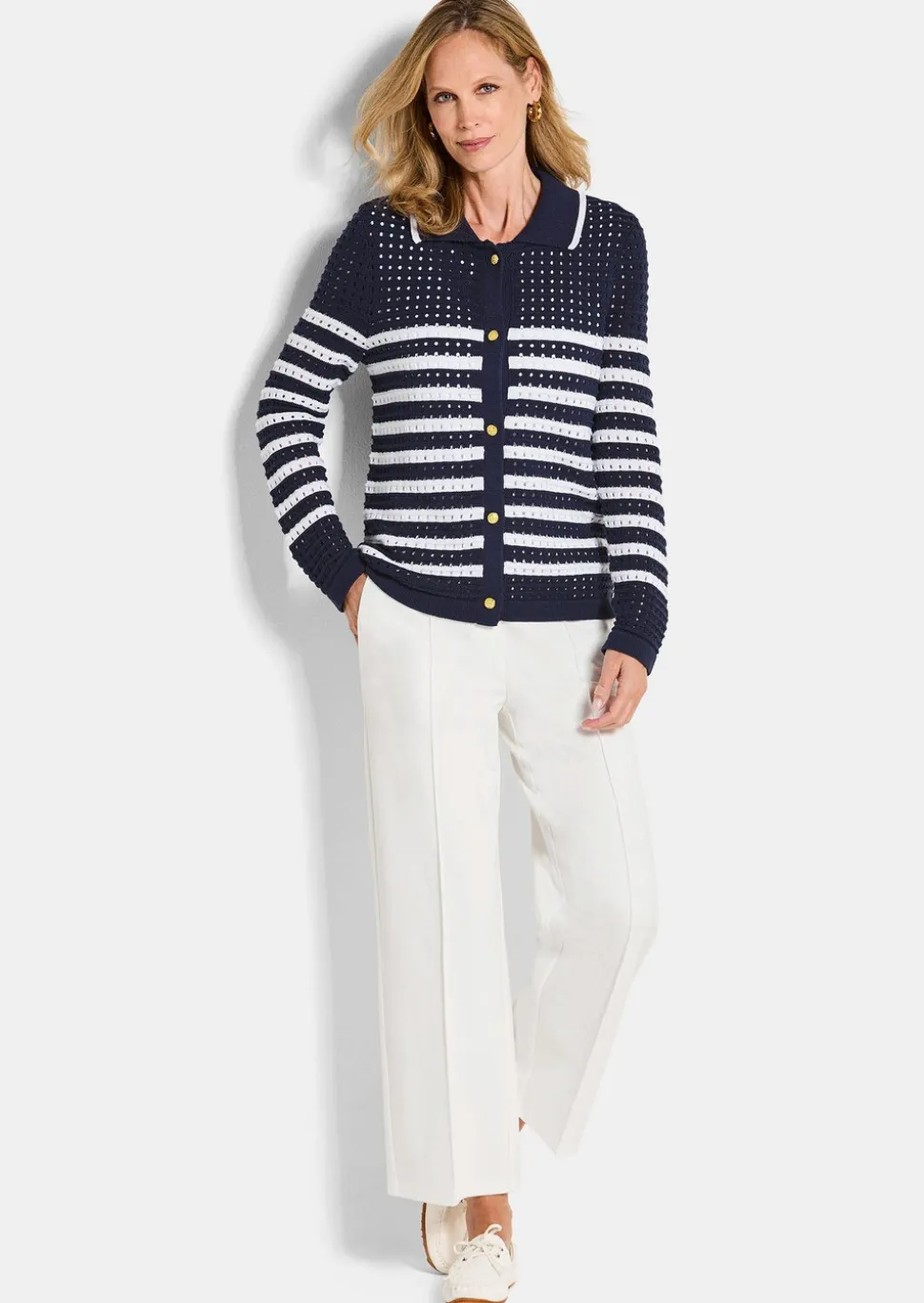 Veste en tricot avec col polo