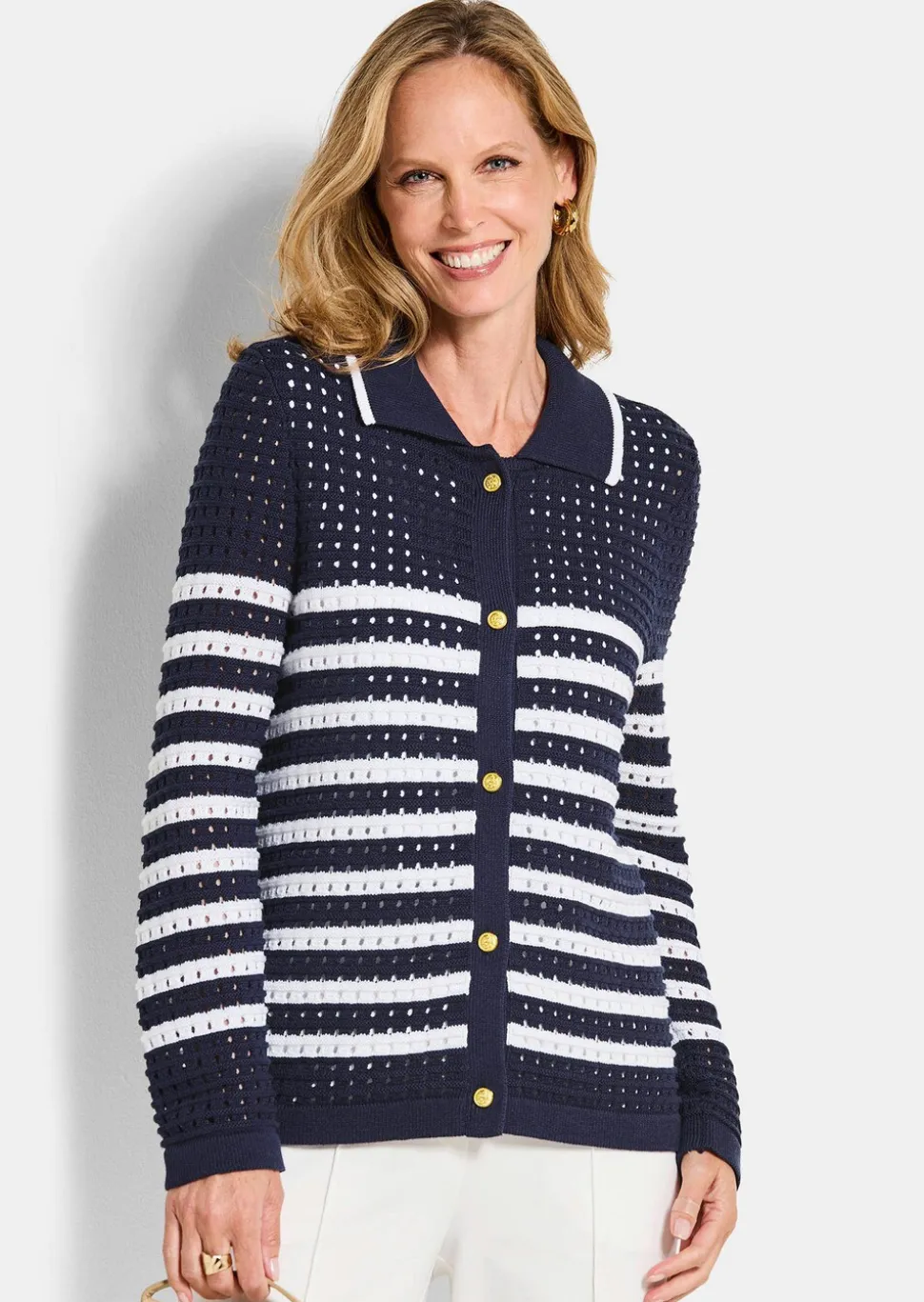 Veste en tricot avec col polo