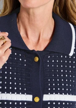 Veste en tricot avec col polo