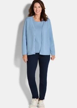 Veste en tricot avec motif à pois