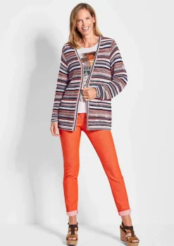 Veste en tricot avec motif à rayures