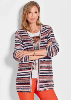 Veste en tricot avec motif à rayures