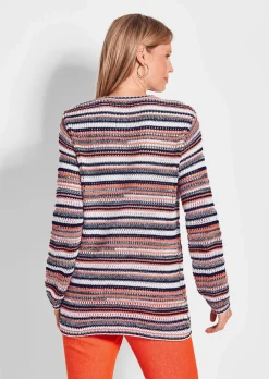 Veste en tricot avec motif à rayures