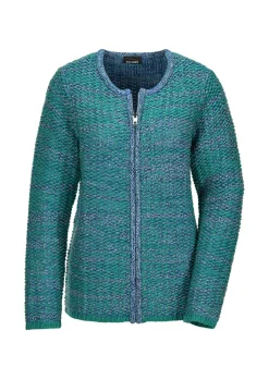 Veste en tricot avec zip sous patte