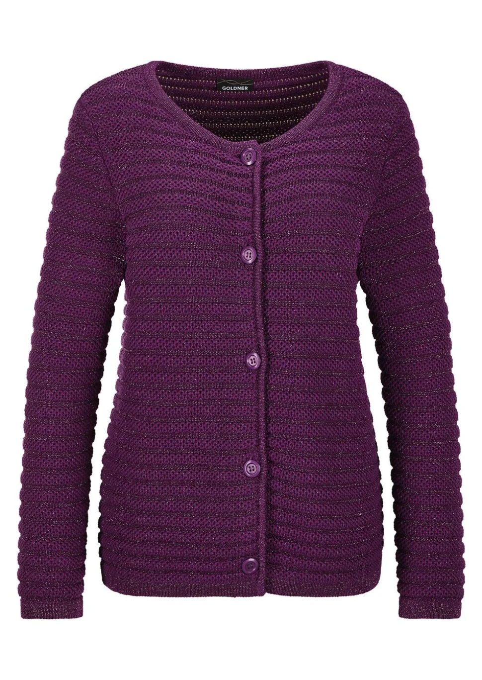 Veste en tricot en coton et fils Lurex