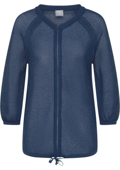 Veste en tricot transparente avec fil brillant
