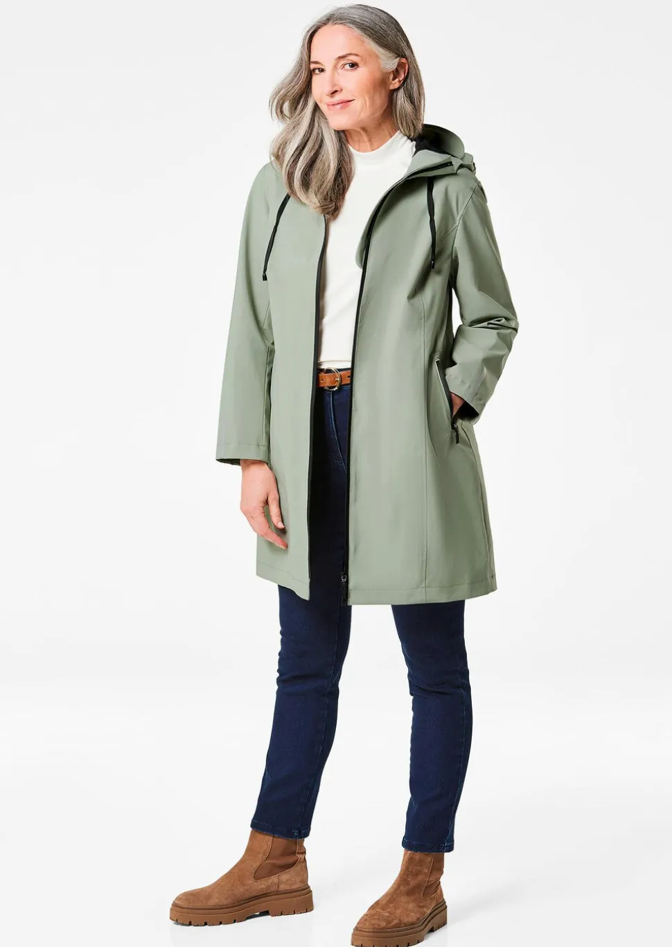 Veste imperméable avec éléments réfléchisseurs