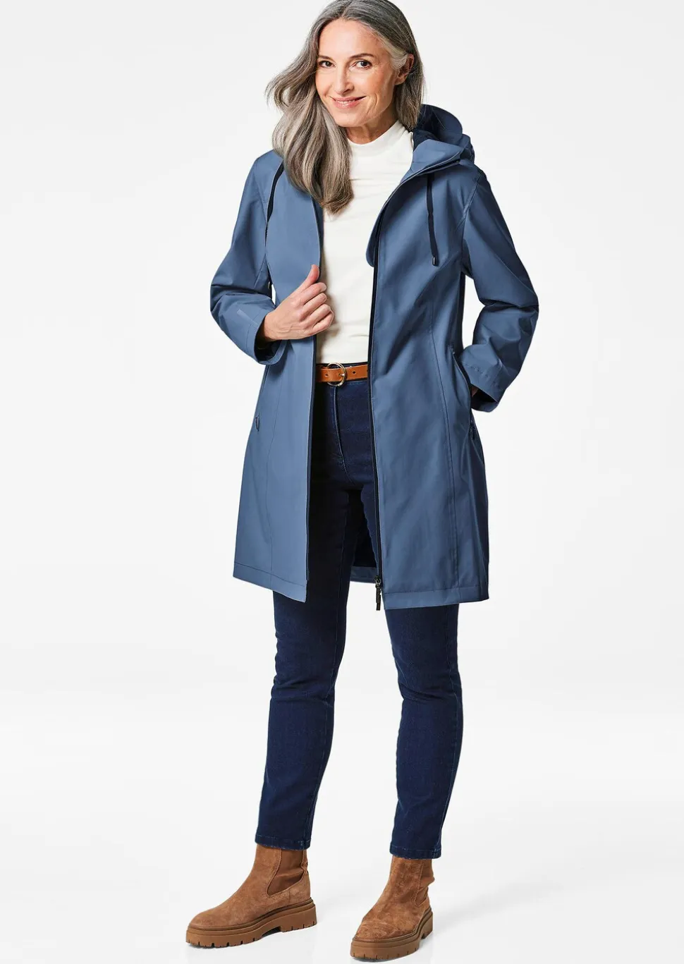 Veste imperméable avec éléments réfléchisseurs