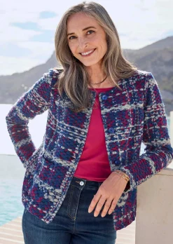 Veste Jacquard en jersey structuré