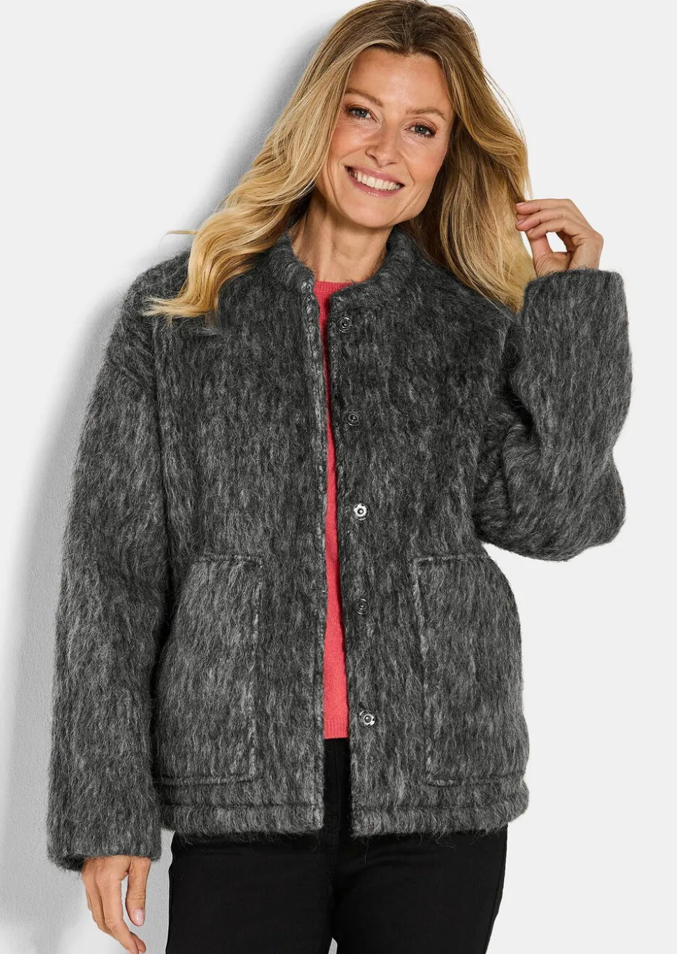 Veste laineuse, aspect fourrure