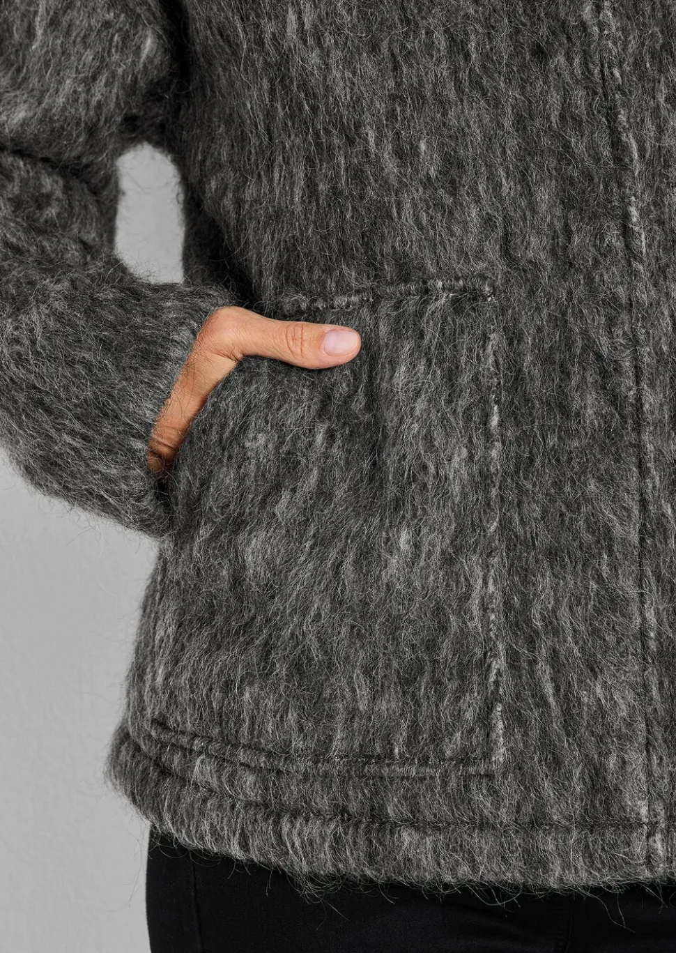 Veste laineuse, aspect fourrure