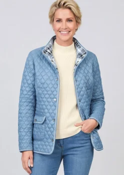 Veste légère réversible avec surpiqûres en losange