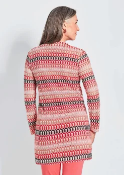 Veste longue, aspect dentelle