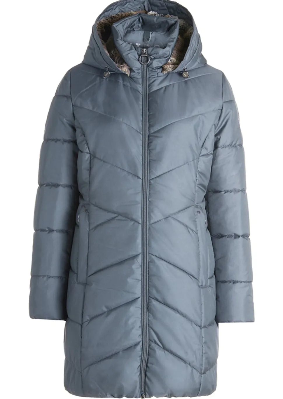 Veste longue avec fermeture par zip va-et-vient