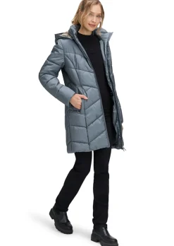 Veste longue avec fermeture par zip va-et-vient