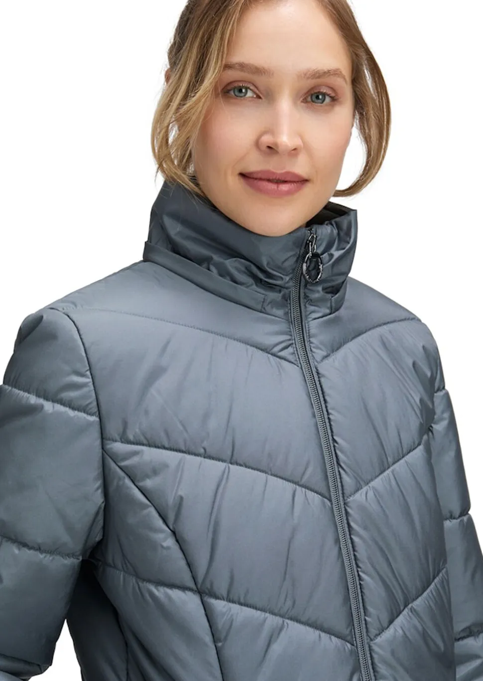 Veste longue avec fermeture par zip va-et-vient