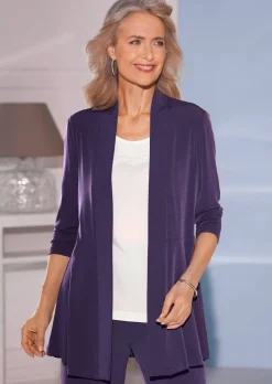 Veste longue en jersey