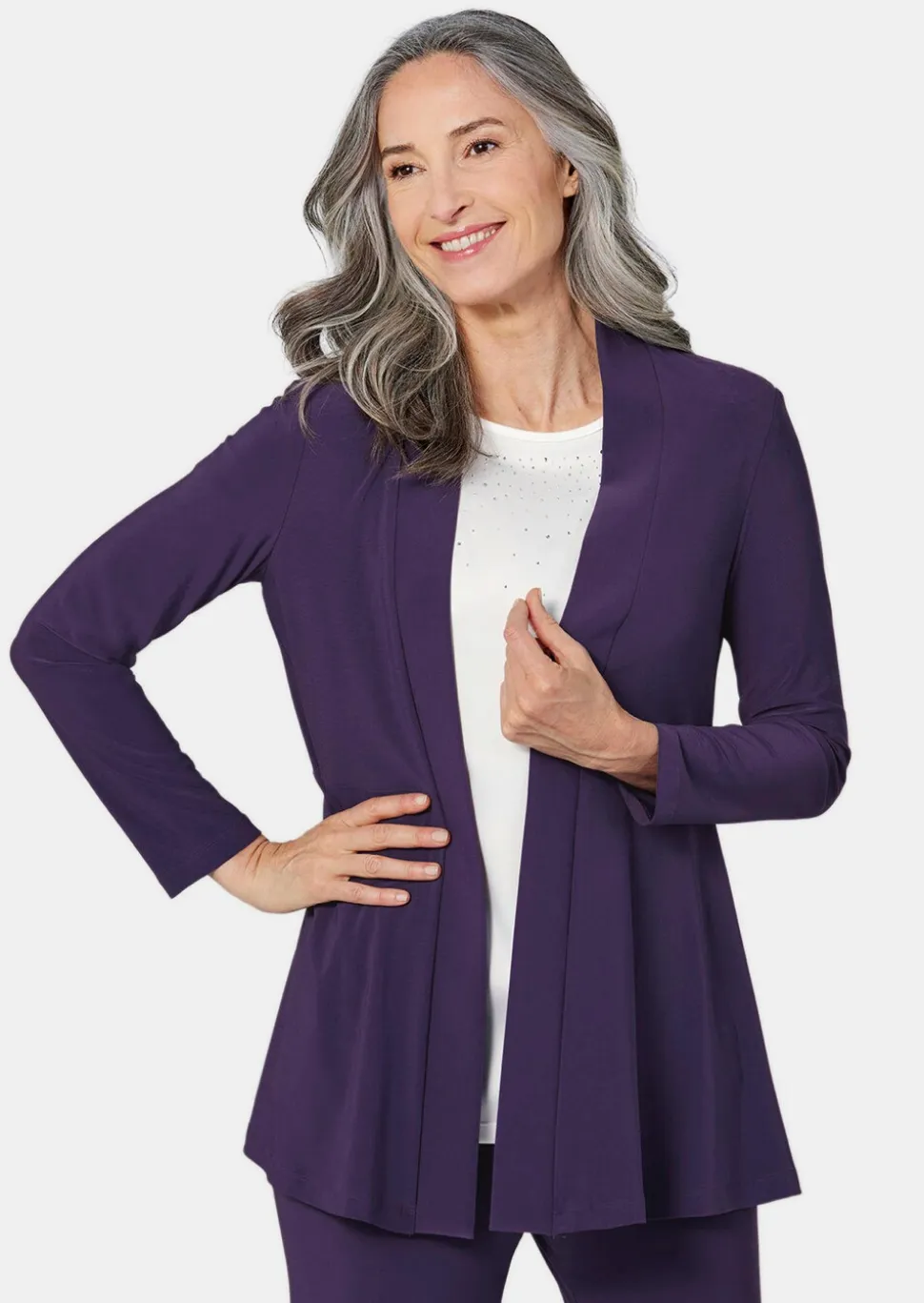 Veste longue en jersey