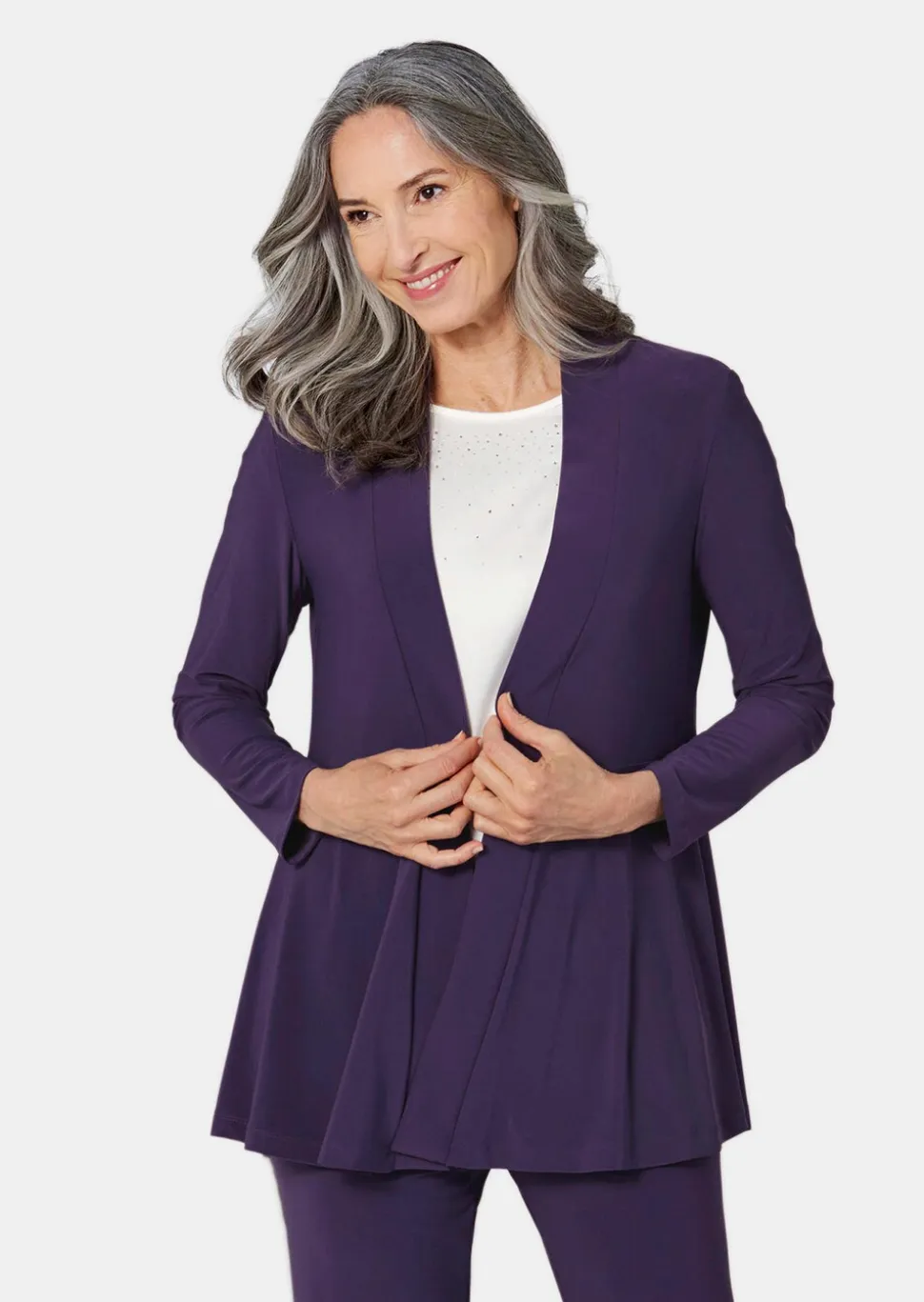 Veste longue en jersey
