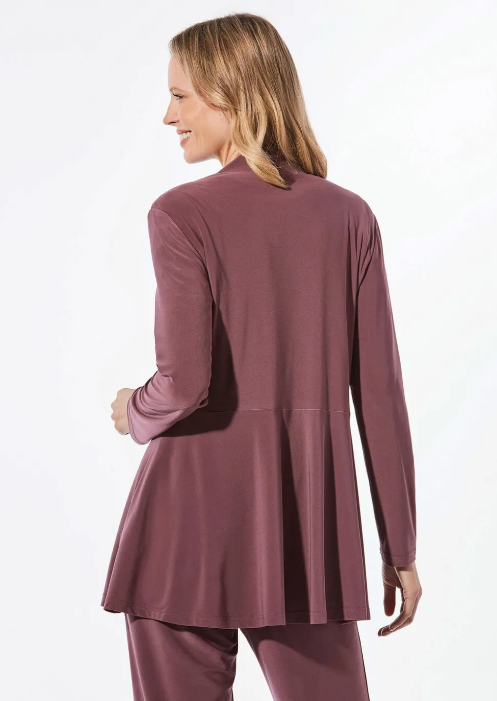 Veste longue en jersey