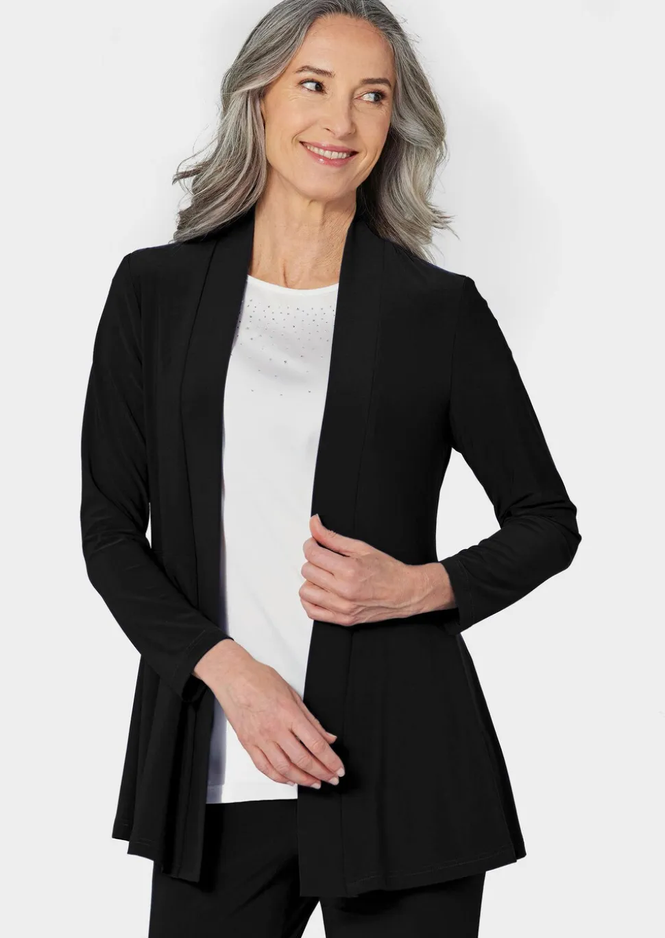 Veste longue en jersey