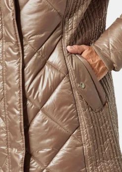 Veste longue matelassée doublée