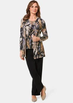 Veste longue slinky en stretch avec imprimé