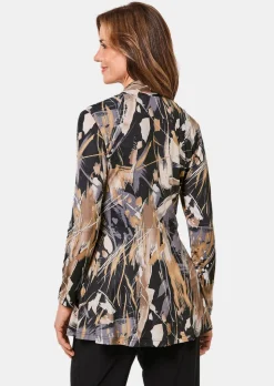 Veste longue slinky en stretch avec imprimé