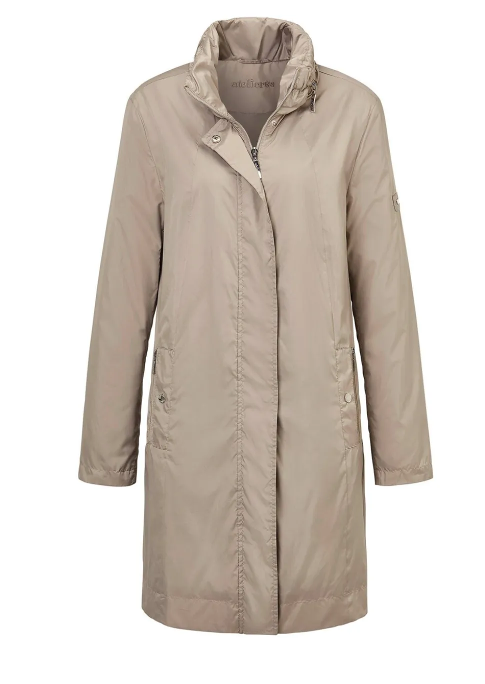 Veste longue ultra-légère avec capuche invisible