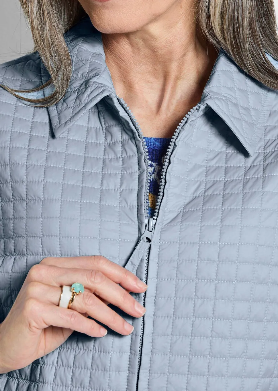 Veste matelassée au motif gaufré