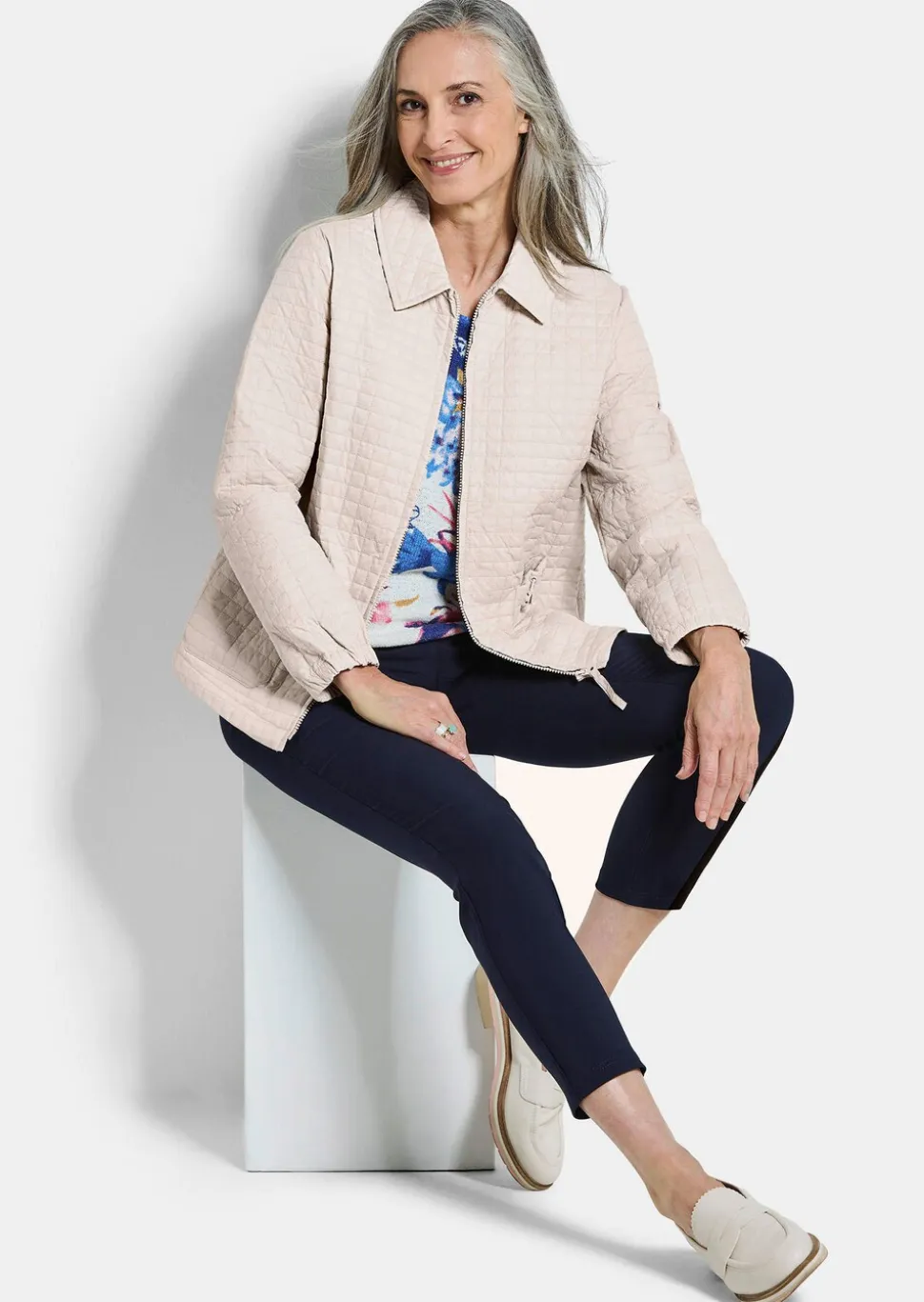 Veste matelassée au motif gaufré